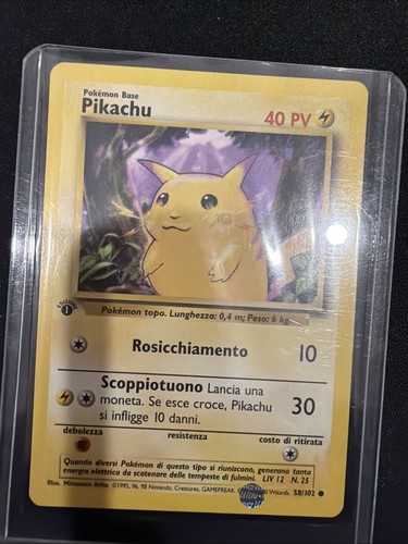 Pikachu base set 1ª - pikachu, edizione