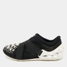 Sneakers slip on Miu Miu nere