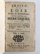 T. Barlow, D. Withby, Traité des Loix.., 1725 Genève, chez du Villard et Jaquier