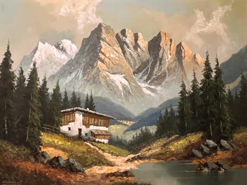 Dipinto olio vintage firmato