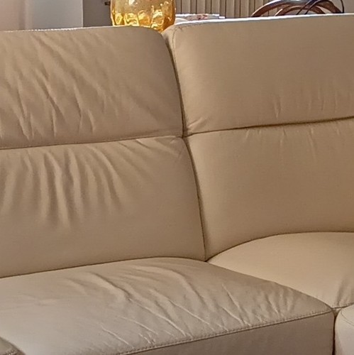 Divano angolare pelle beige - divano, in