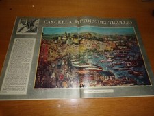 MICHELE CASCELLA ANNO 1957 clipping articolo PITTORE DEL TIGULLIO