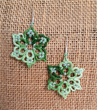 orecchini fatti a mano in pizzo chiacchierino