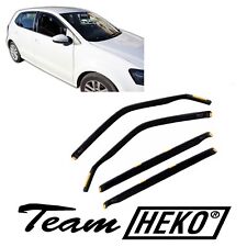 Deflettori Aria Per VW Polo 2009-2016 5-Porte Set 4 Antiturbo Antivento Heko