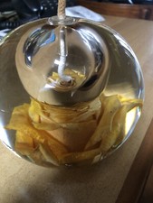 Fermacarte Vetro Lampada Ad Olio