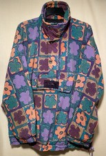 QUICKSILVER THE SURF CO giacca anorak oversize vintage anni 90 M blocco floreale ottime condizioni 