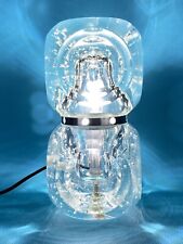 Vintage Lampada Da Tavolo Cubi Vetro Spesso Modernariato Design 1970 Rara
