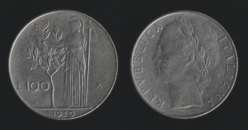 100 lire 1970 minerva - 100,