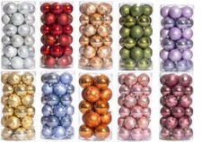 palline di natale 30 sfere in pvc colori a scelta infrangibili diametro 50mm