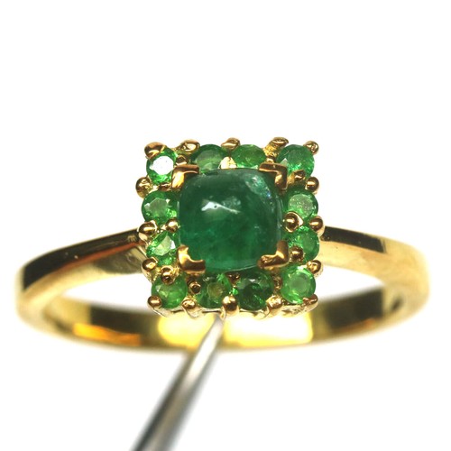 Anello aureola granato