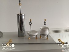 Set accessori bagno cromato /Oro   4 pezzi arredo design