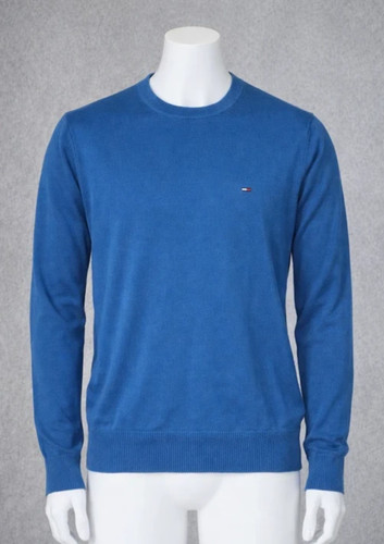 Pullover girocollo blu - , tommy