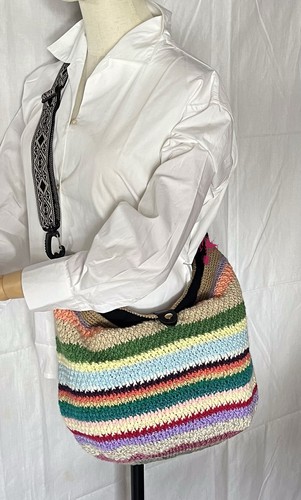 Borsa righe uncinetto - a,
