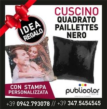 CUSCINO PERSONALIZZATO NERO