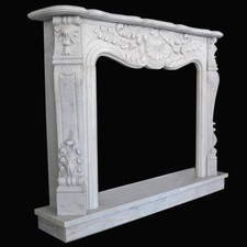 Cornice Caminetto Marmo Bianco