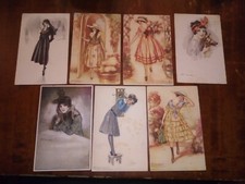 7 Cartoline MAUZAN 1917 / 1918