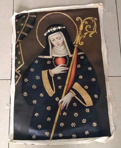 Quadro olio tela santa - olio, 24"