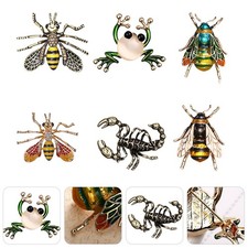 6pcs squisito insetto froga a forma di spille insetti corsario accessori moda