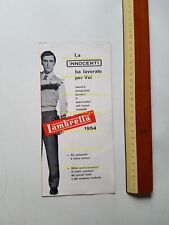 Innocenti produzione Lambretta 125 f - 125 d-ld 1954 depliant italiano originale