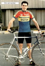 Cartolina ciclista professional cycling team Eric Van Lancker
