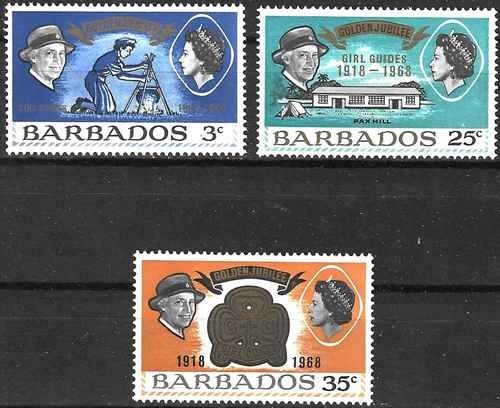 Timbres scoutisme barbade - timbres,