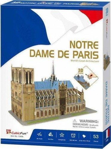 Puzzle katedra notre dame - 3d,