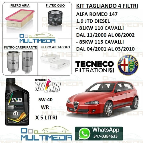 Kit tagliando filtri olio - filtri,
