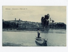 Valenza Po Fiume Barca 1931 Cartolina Animata Viaggiata