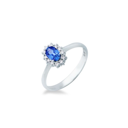 Anello con zaffiro naturale - zaffiro,