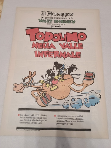 Topolino nella valle - topolino,