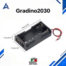 Porta Batteria 2x AA con Fili per Arduino, Contenitore Stilo Fai-da-te Progetti