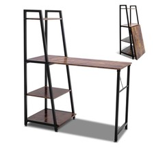 Bimyo - Scrivania pieghevole con libreria 50x41xH128 cm in stile industrial
