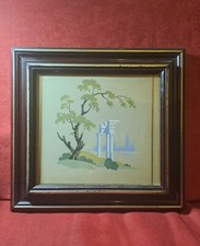 Quadro Antico. Pittura su carta, estratto da un taccuino di Tour in Italia; '800