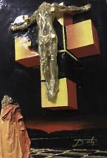 🌈 Salvador Dali Altorilievo "Crucifixion (Corpus Hypercubus)"  Gold anni 80