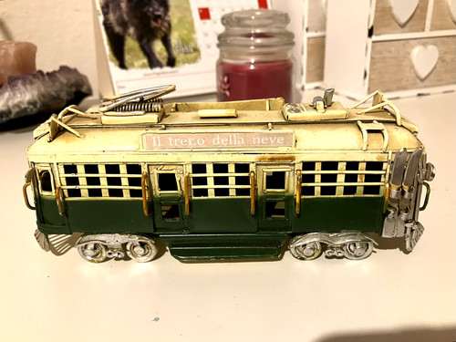 Treno piccolo verde panna - , in