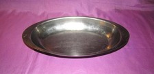 PIATTO PORTATA VASSOIO OVALE  ACCIAIO INOX ANTIPASTO CUCINA PRANZO 