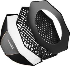 Octagon Softbox plus Orange Line 120 Cm, Schwarz, Gold, Silber, Weiß, 18816