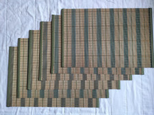 SET 6 TOVAGLIE AMERICANE DA TAVOLA CUCINA GIARDINO SOTTOPENTOLA BAMBOO VERDE