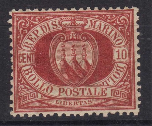 San marino 1894 stemma 10 - stemma,
