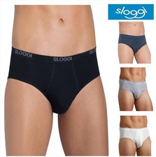 2 Slip uomo cotone SLOGGI BASIC MIDI mutande vita media fianco alto TG 3° a 8°