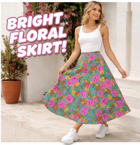 Fold over vivid vibrant flowy - vivid,
