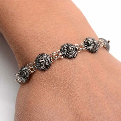 Bracciale artigianale argento - bracciale,