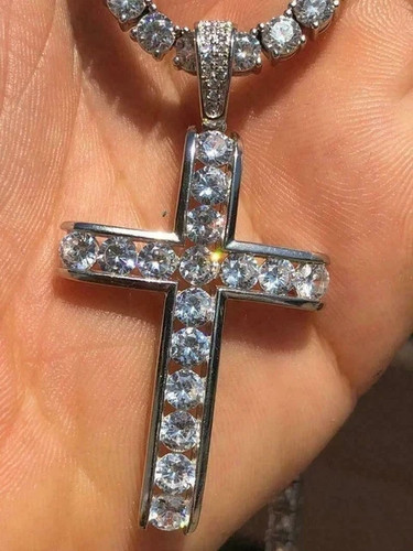 Ciondolo croce diamantata ct - ciondolo,