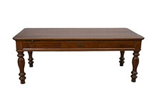 Grande tavolo da refettorio in legno noce fine secolo '800