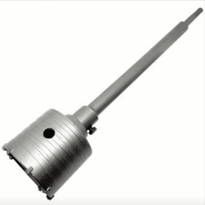 FRESA A TAZZA MM 100 CAROTATRICE CON ASTA SDS PLUS 350 MM CEMENTO MURO MATTONI