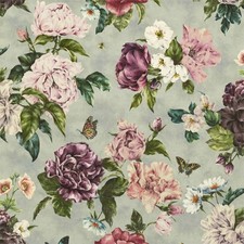 SANDERSON CURTAIN FABRIC DESIGN Summer Peony Velvet  2.5 METRES VINEYARD/ROSE