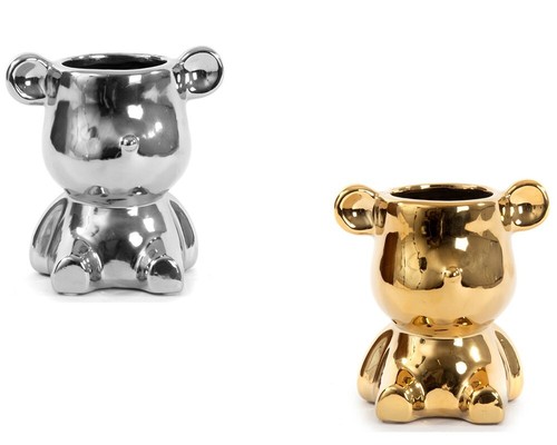 Orsetto vaso oro argento - orsetto,