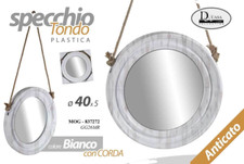 SPECCHIO 40 CM CORDA BIANCO