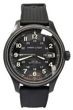 Orologio Hamilton H705750 khaki field titanium automatico dial color black swiss