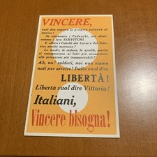 PROPAGANGA GRANDE GUERRA V Armata 1915-18 - VINCERE originale Epoca
